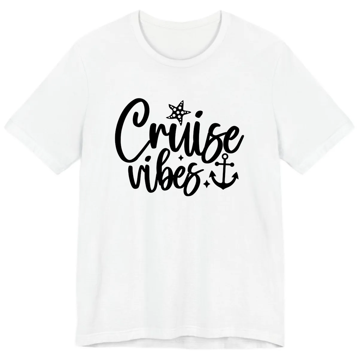 Cruise Vibes Nautical Themed Design Premium T-Shirt in White