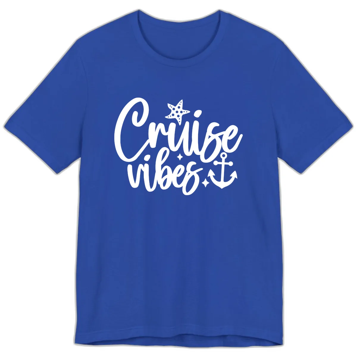 Cruise Vibes Nautical Themed Design Premium T-Shirt in True Royal