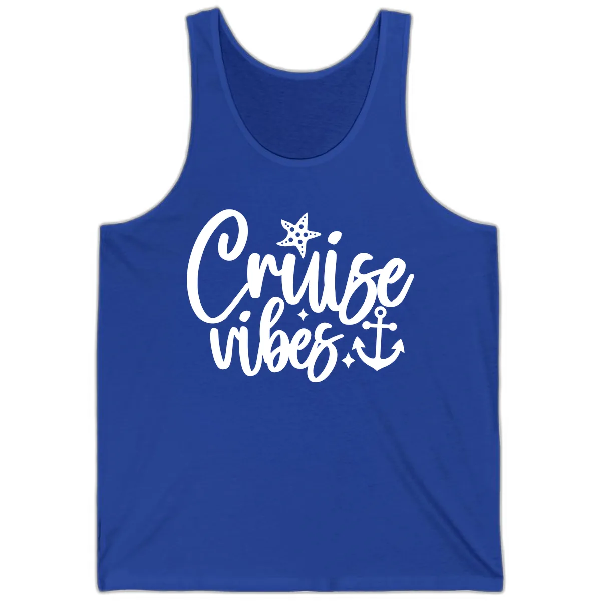 Cruise Vibes Nautical Themed Design Tank in True Royal
