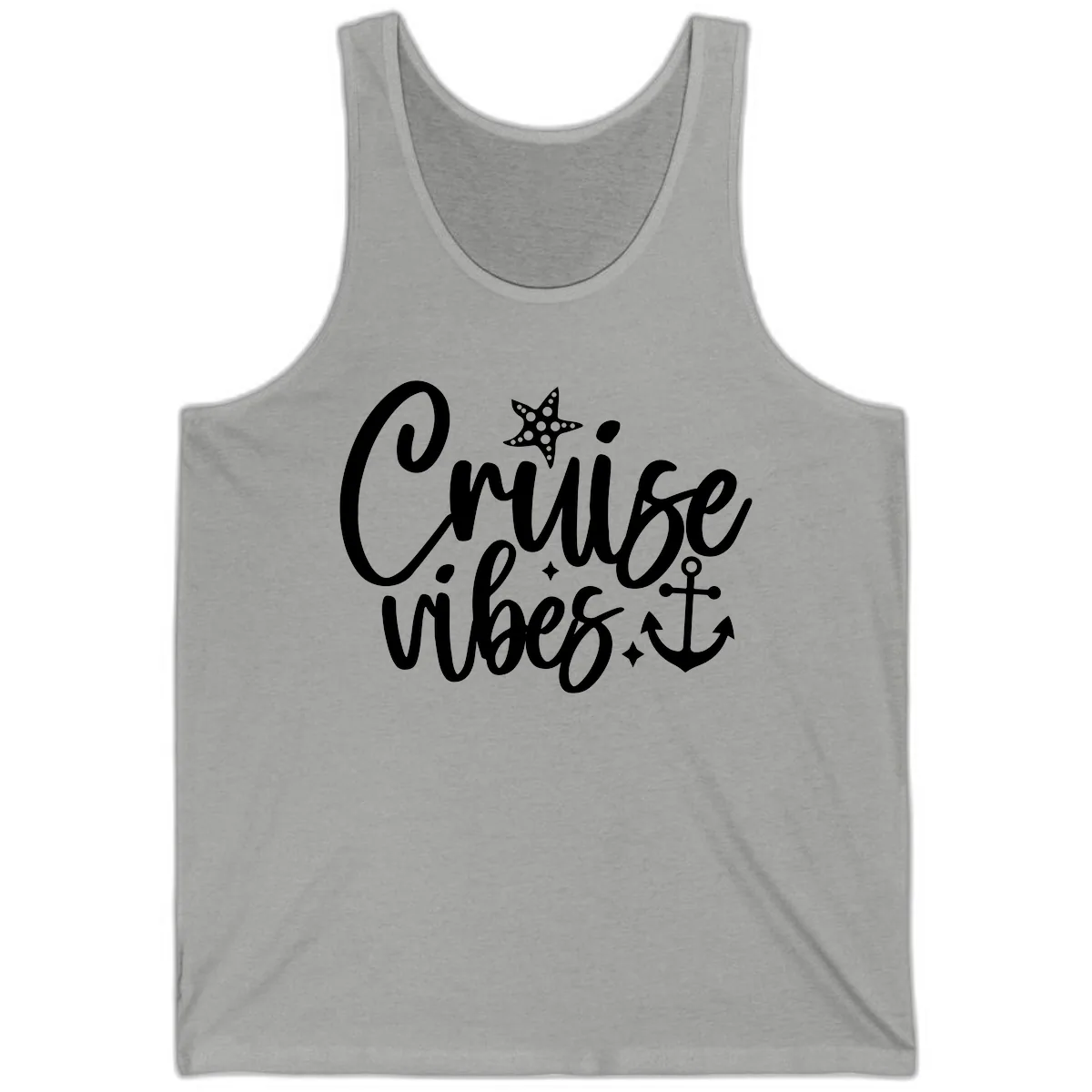 Cruise Vibes Nautical Themed Design Tank in Athletic Heather