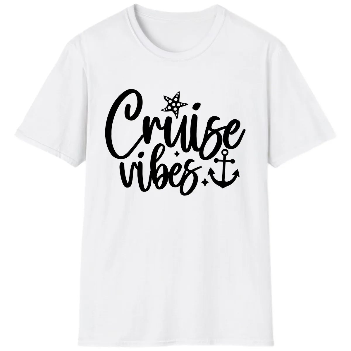 Cruise Vibes Nautical Themed Design T-Shirt in White