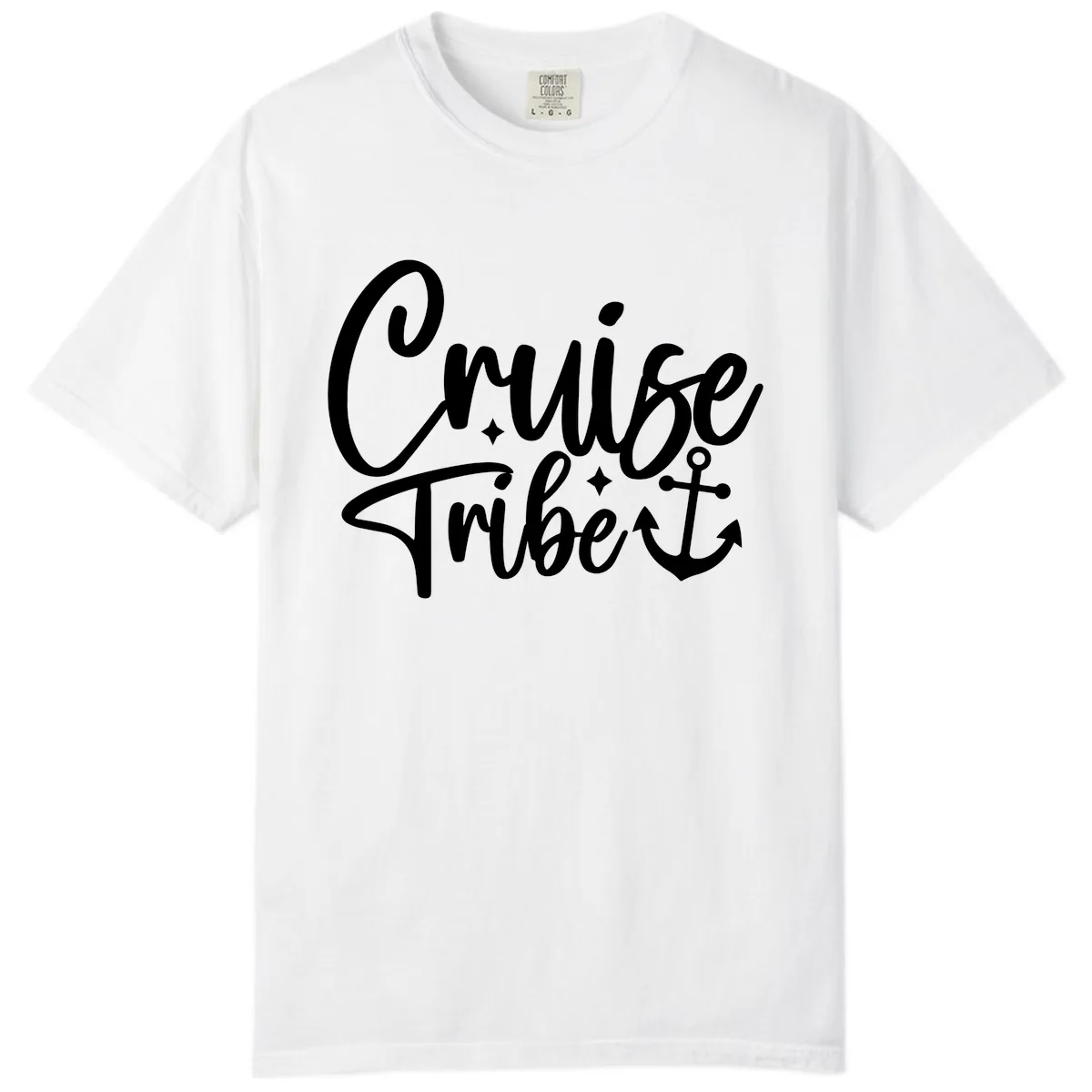 Cruise Tribe Anchor Design Comfort Color in White