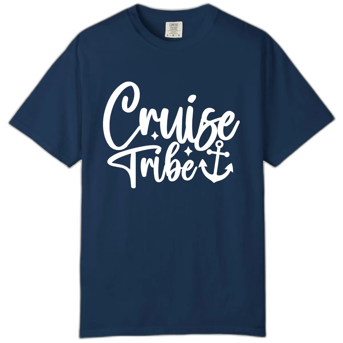 Cruise Tribe Anchor Design Comfort Color in Navy