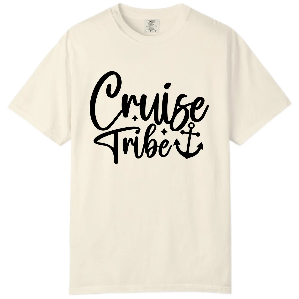 Cruise Tribe Anchor Design Comfort Color in Ivory