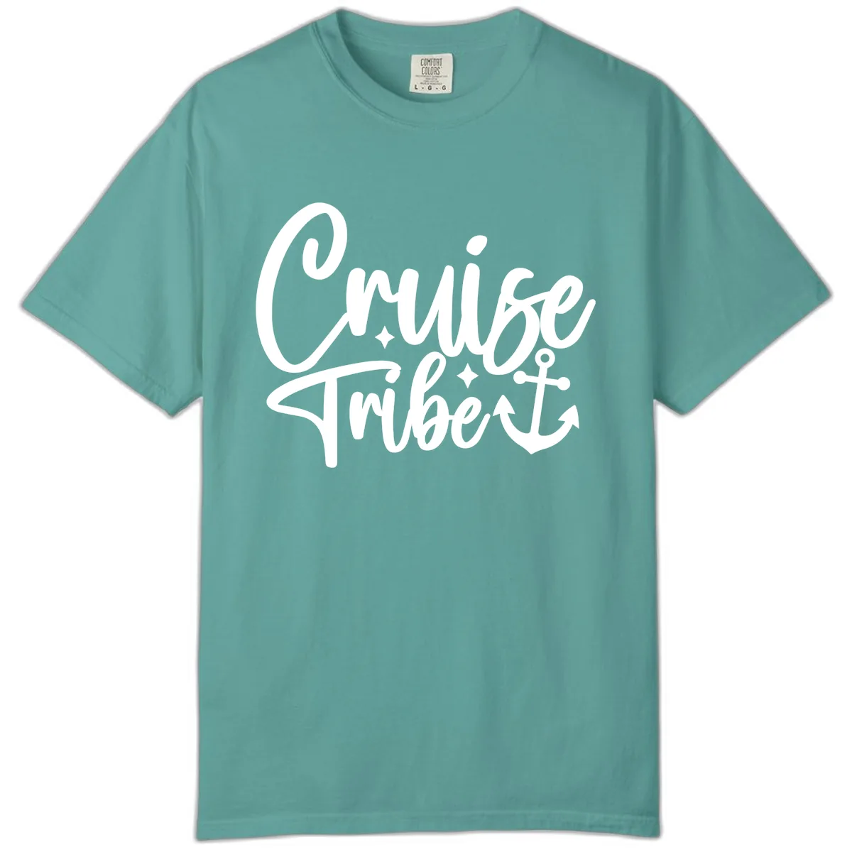 Cruise Tribe Anchor Design Comfort Color in Seafoam