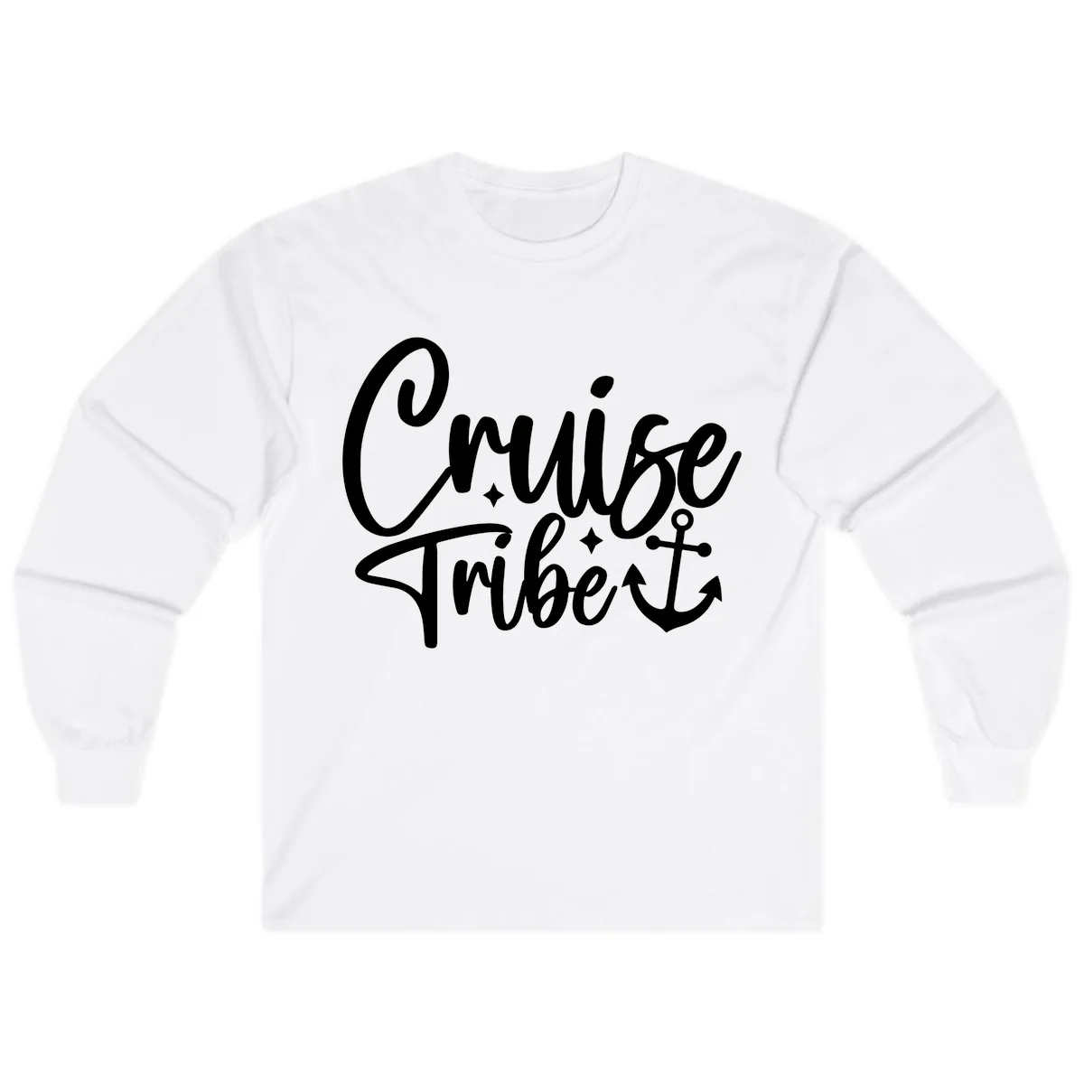 Cruise Tribe Anchor Design Long Sleeve in White