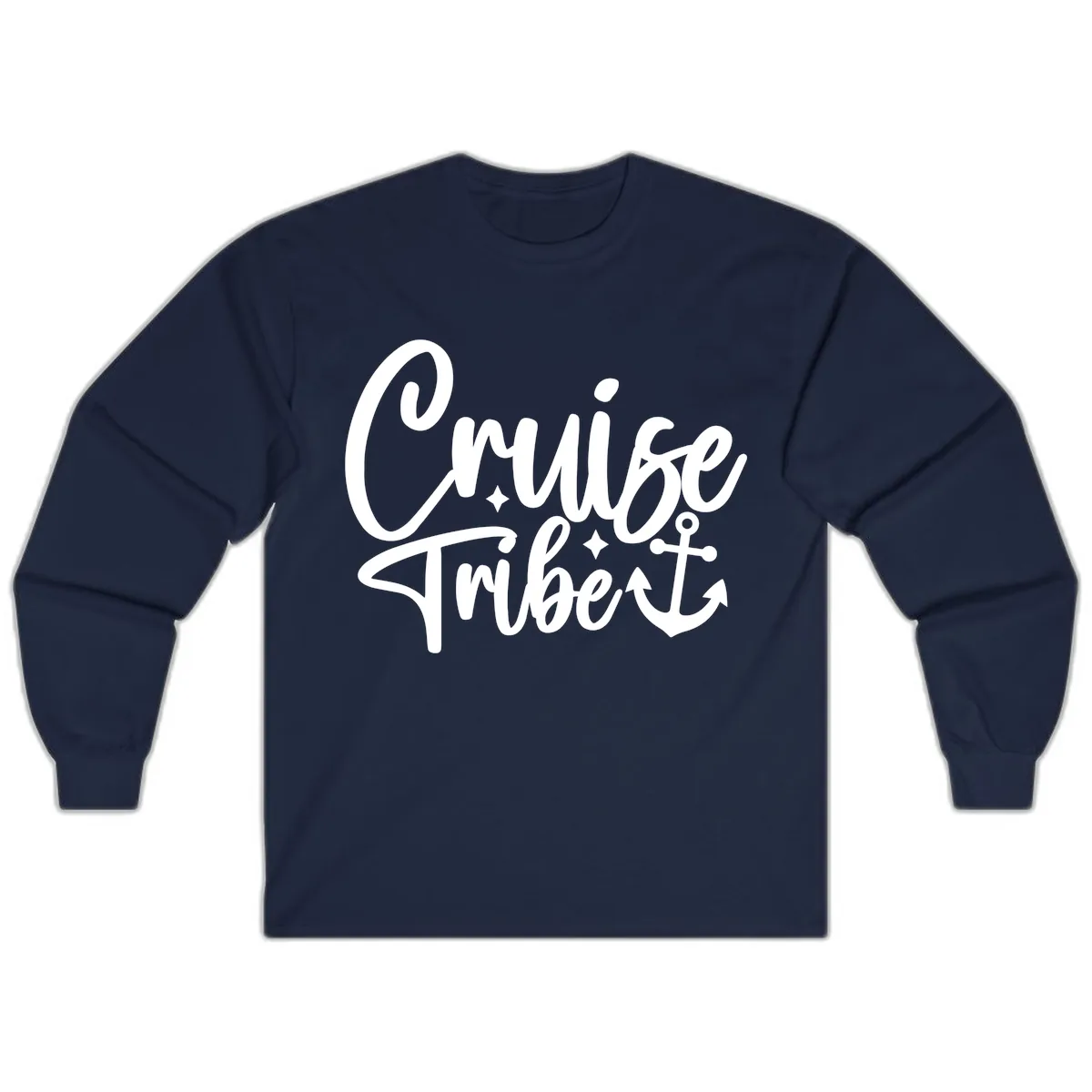 Cruise Tribe Anchor Design Long Sleeve in Navy
