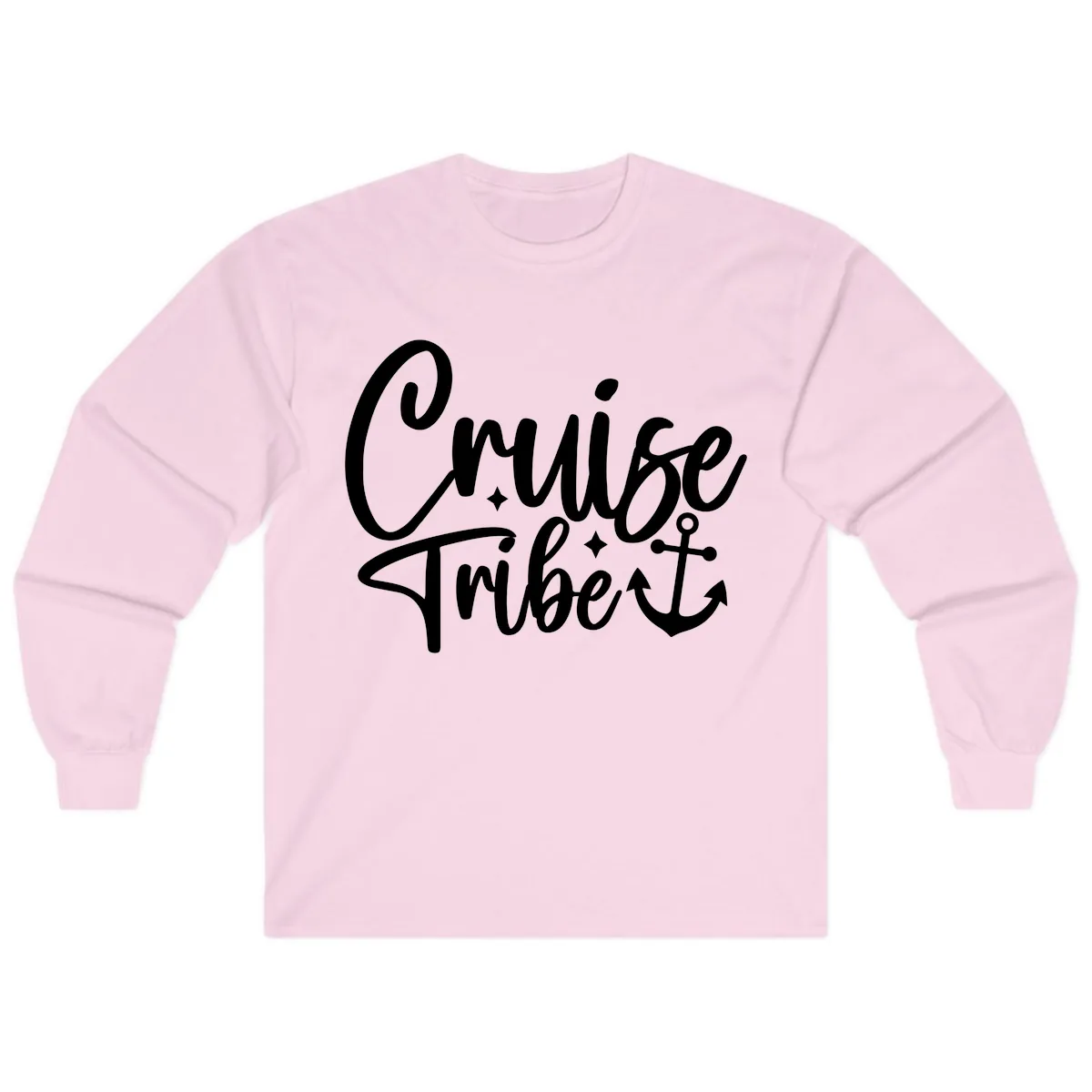 Cruise Tribe Anchor Design Long Sleeve in Light Pink