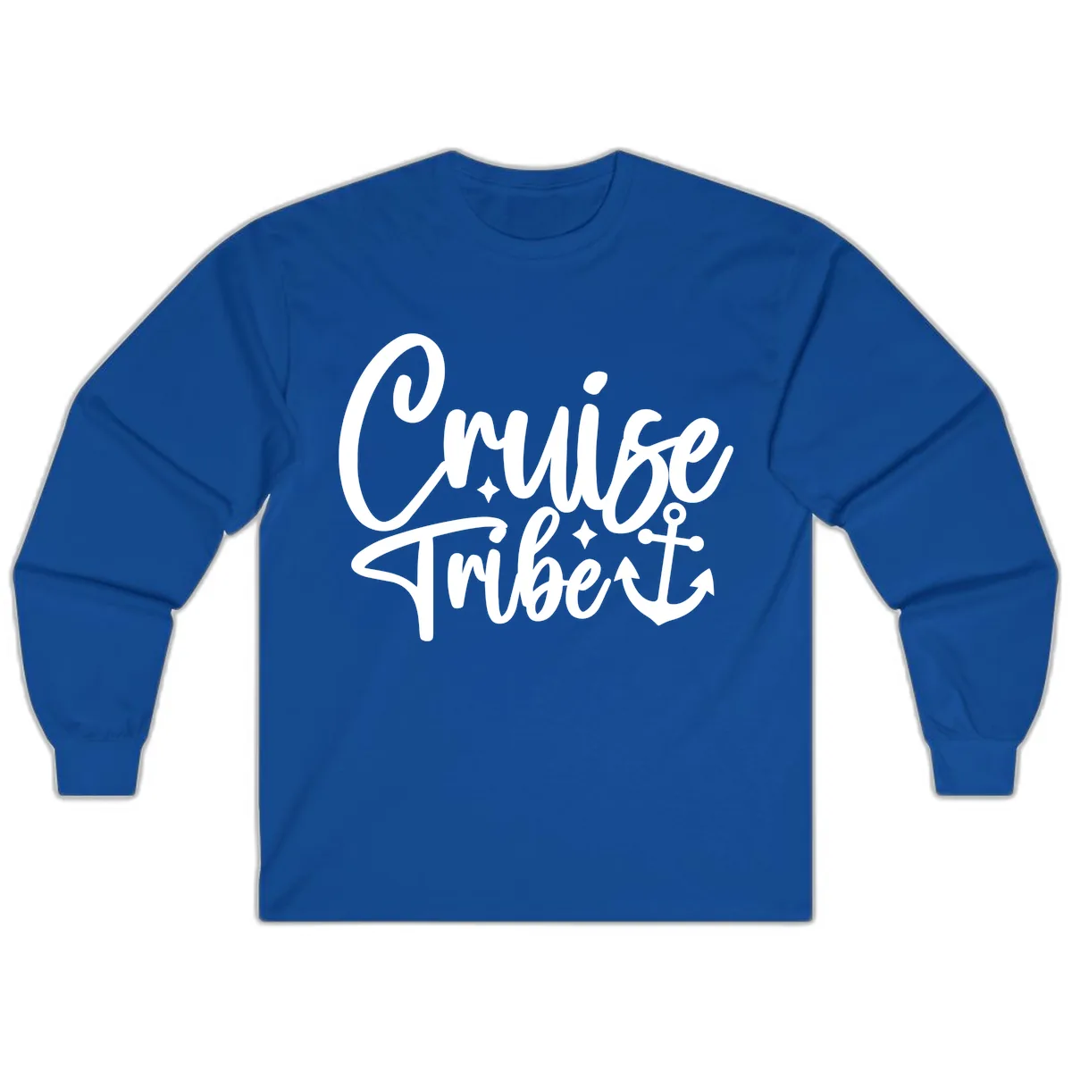 Cruise Tribe Anchor Design Long Sleeve in Royal
