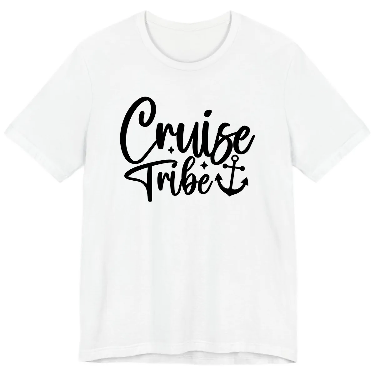 Cruise Tribe Anchor Design Premium T-Shirt in White