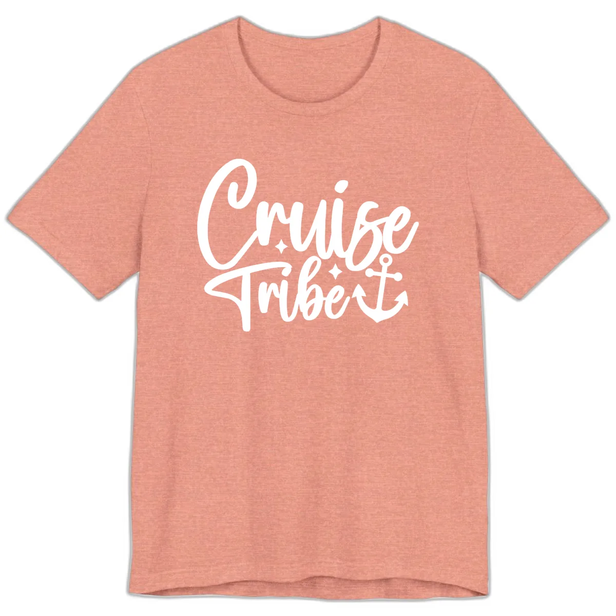 Cruise Tribe Anchor Design Premium T-Shirt in Heather Sunset