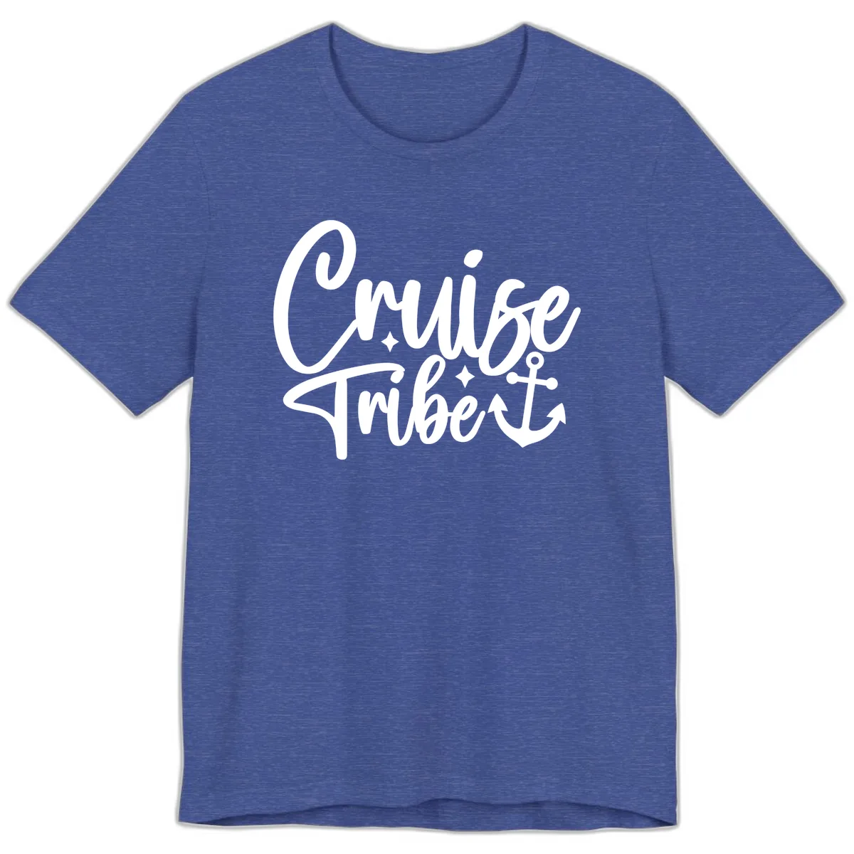 Cruise Tribe Anchor Design Premium T-Shirt in Heather True Royal