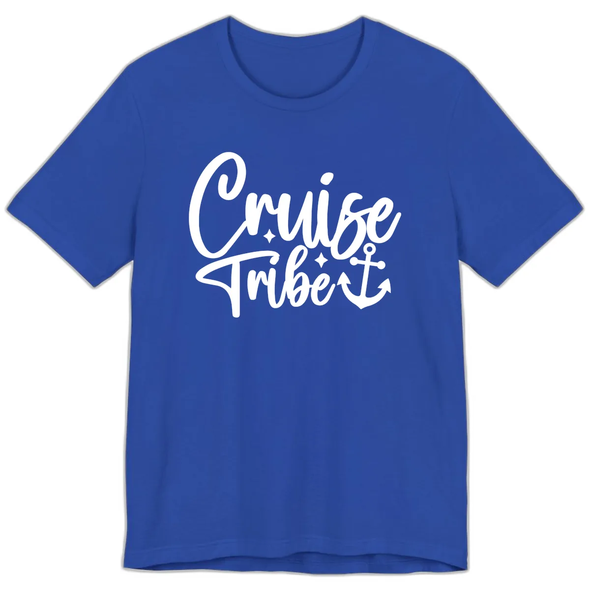 Cruise Tribe Anchor Design Premium T-Shirt in True Royal