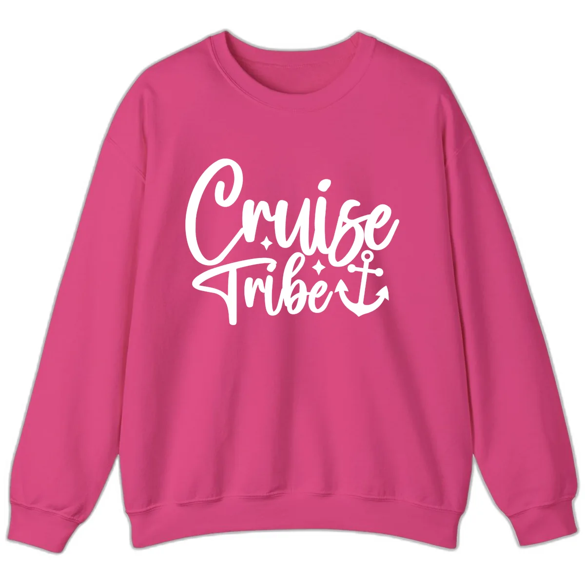 Cruise Tribe Anchor Design Sweatshirt in Heliconia