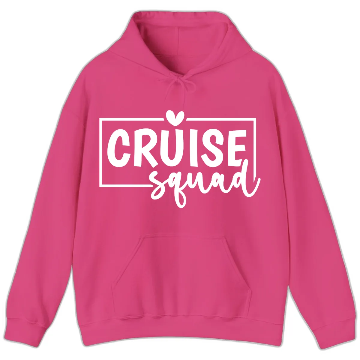 Cruise Squad Matching Family Hoodie in Heliconia