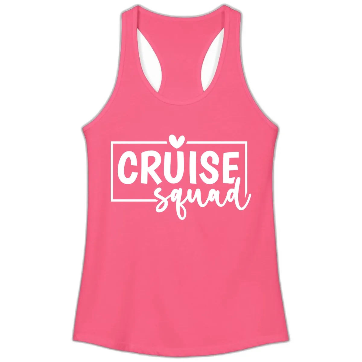 Cruise Squad Matching Family Ladies Tank in Solid Hot Pink