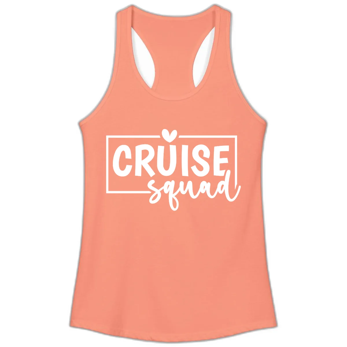 Cruise Squad Matching Family Ladies Tank in Solid Light Orange