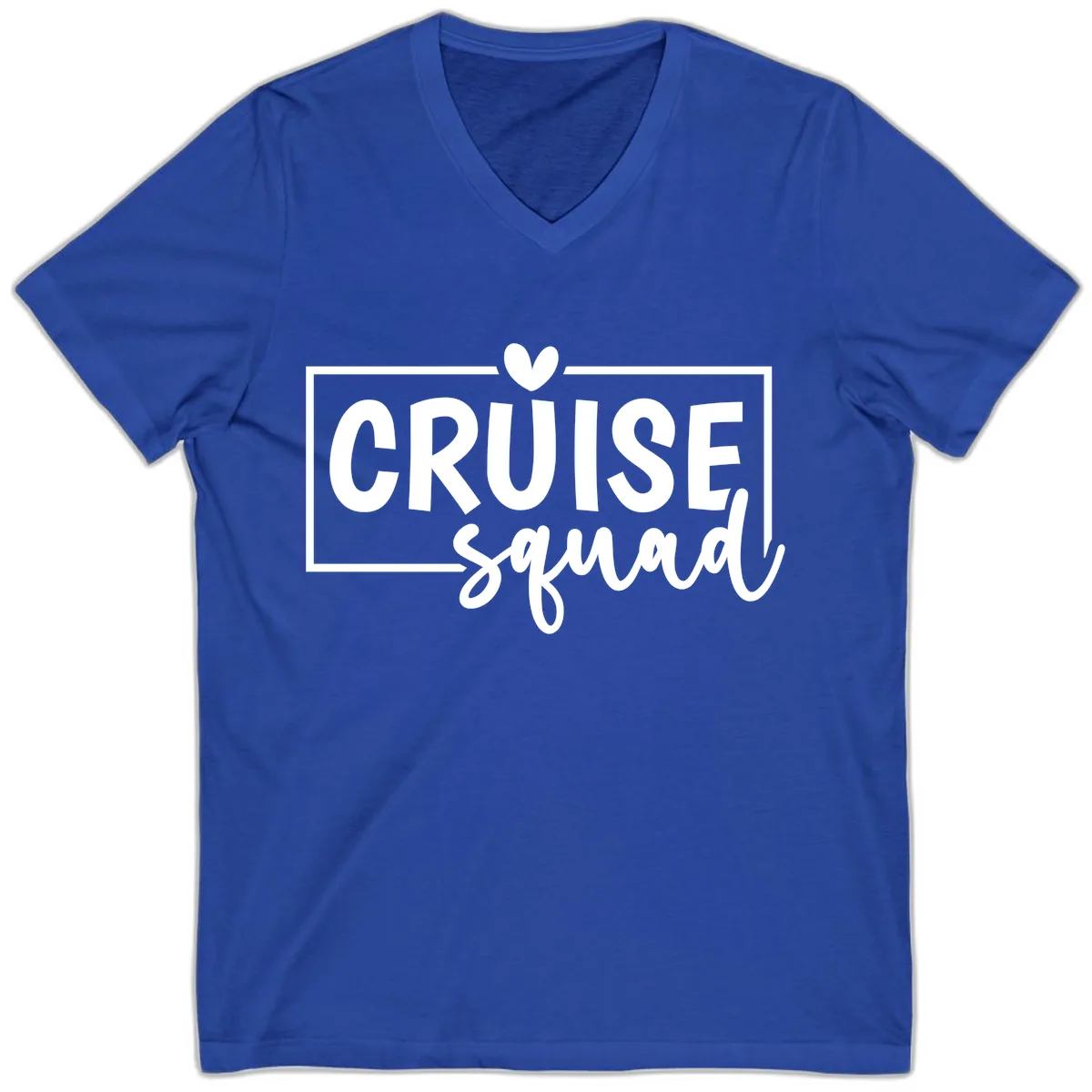 Cruise Squad Matching Family V-Neck in True Royal