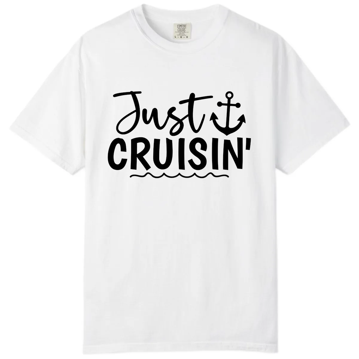 Just Cruisin Anchor Design Comfort Color in White