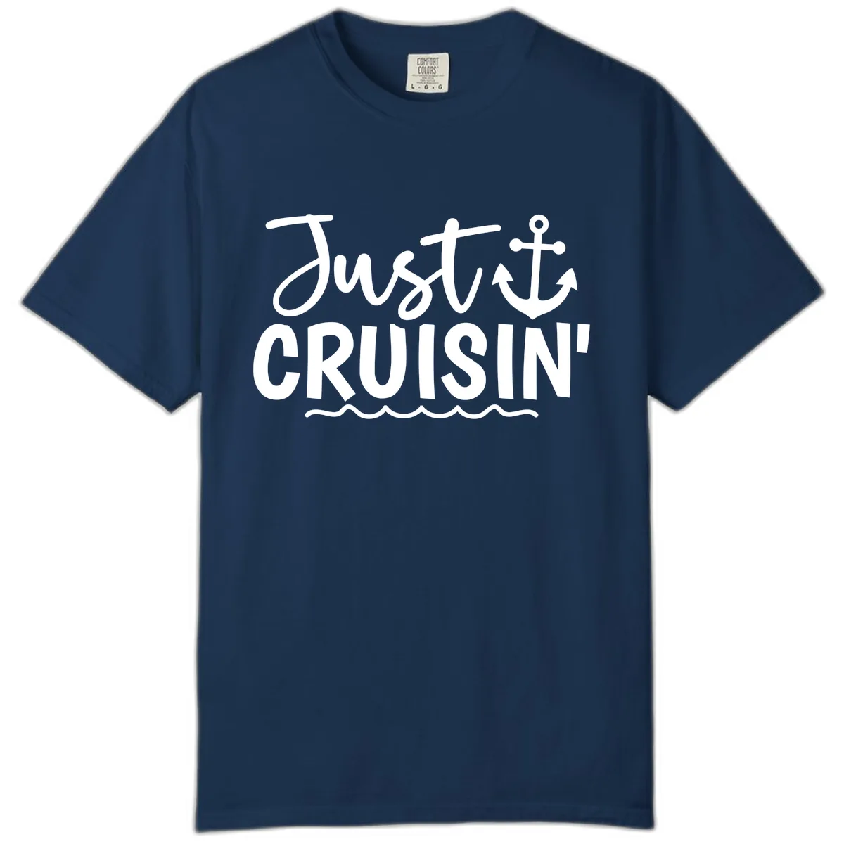 Just Cruisin Anchor Design Comfort Color in Navy
