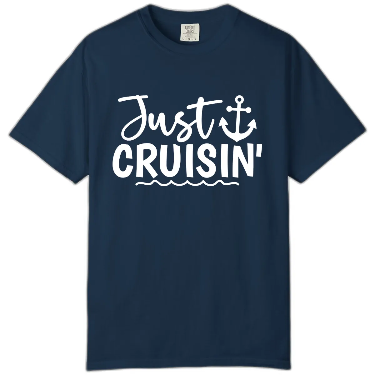Just Cruisin Anchor Design Comfort Color in True Navy