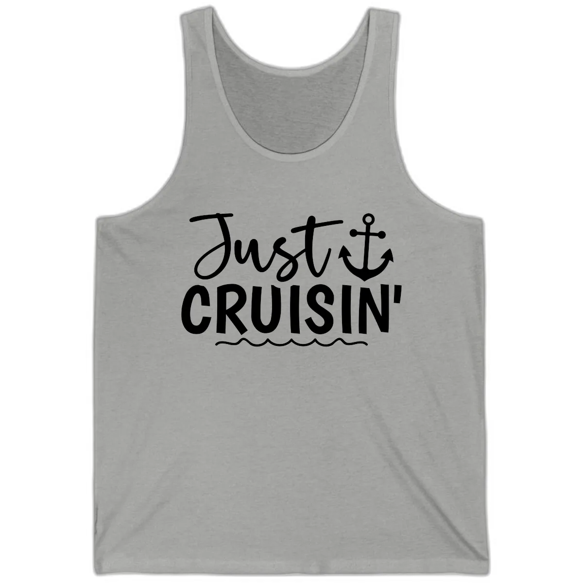 Just Cruisin Anchor Design Tank in Athletic Heather