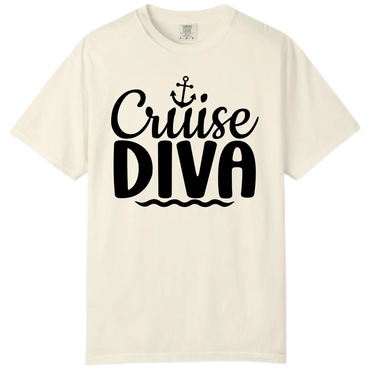 Cruise Diva Anchor Waves Comfort Color in Ivory