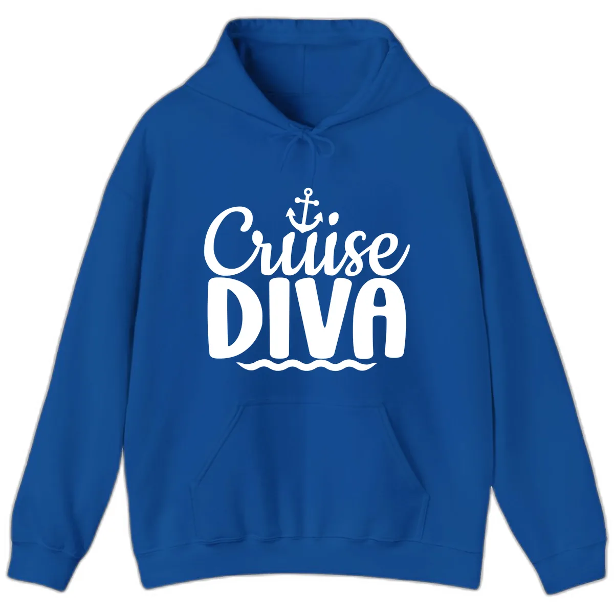 Cruise Diva Anchor Waves Hoodie in Royal