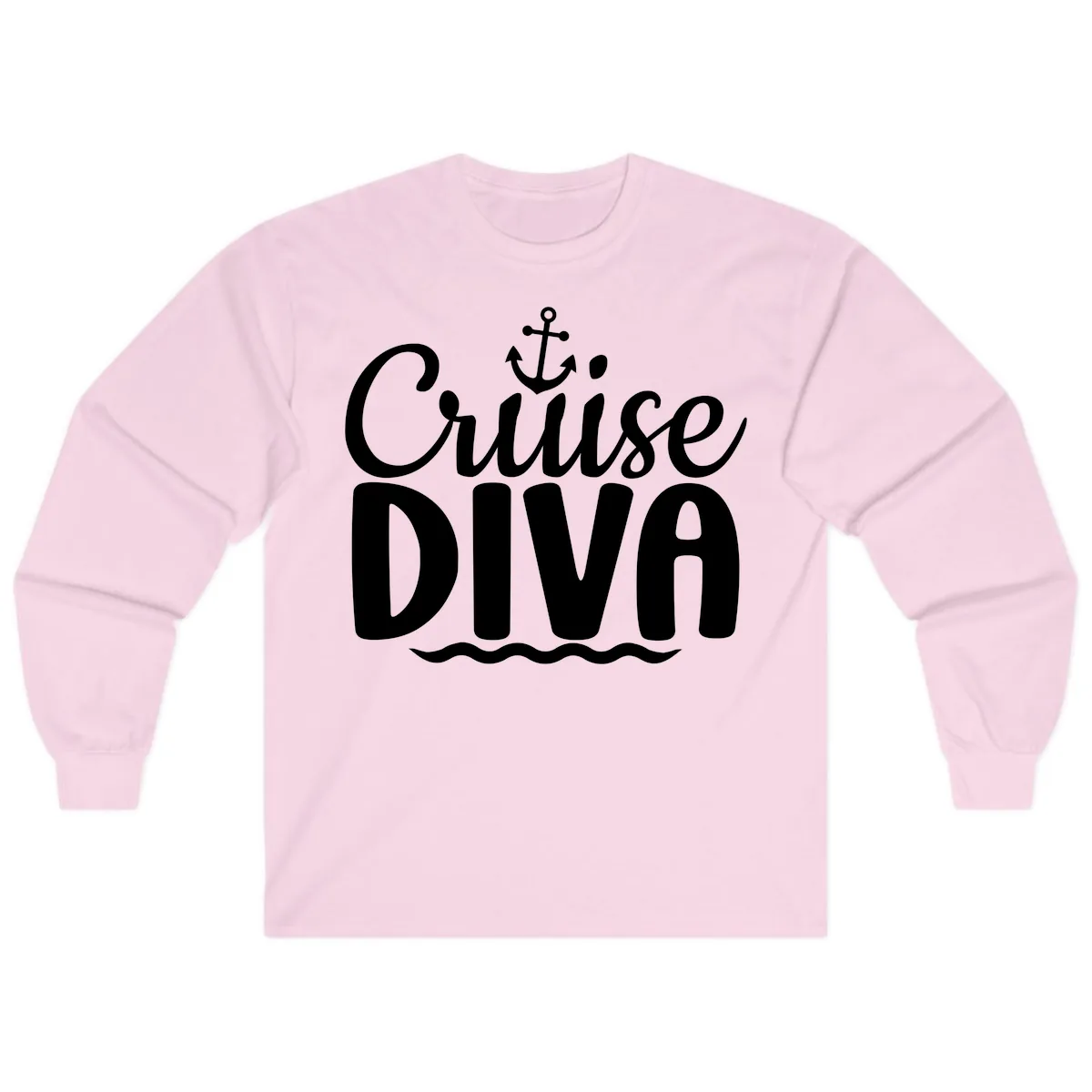 Cruise Diva Anchor Waves Long Sleeve in Light Pink