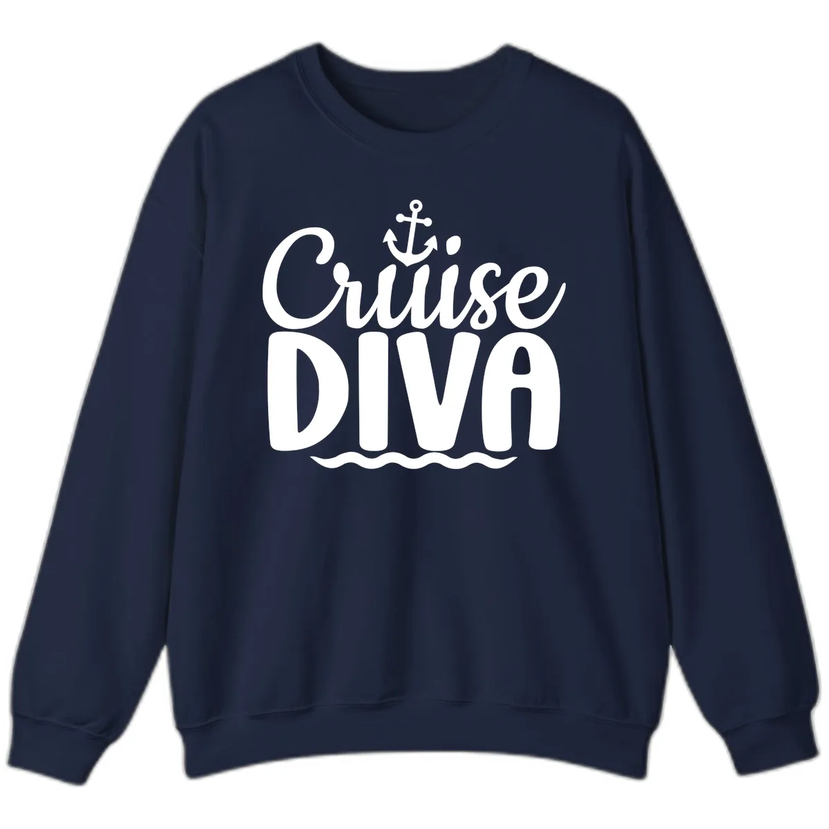 Cruise Diva Anchor Waves Sweatshirt in Navy