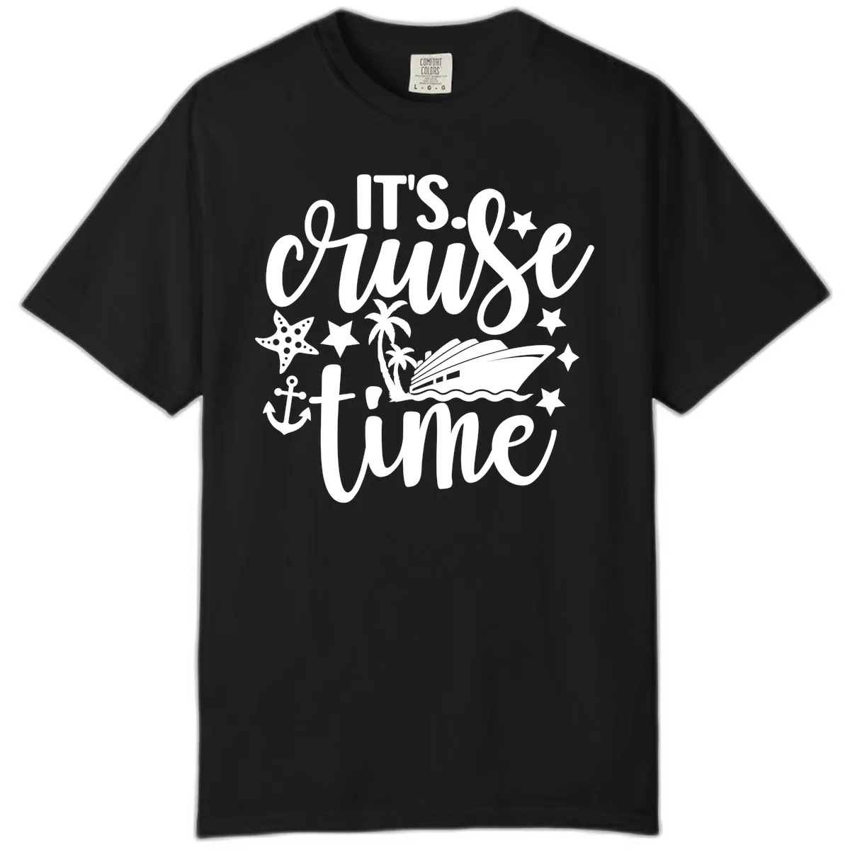 It's Cruise Time Nautical Design Comfort Color in Black