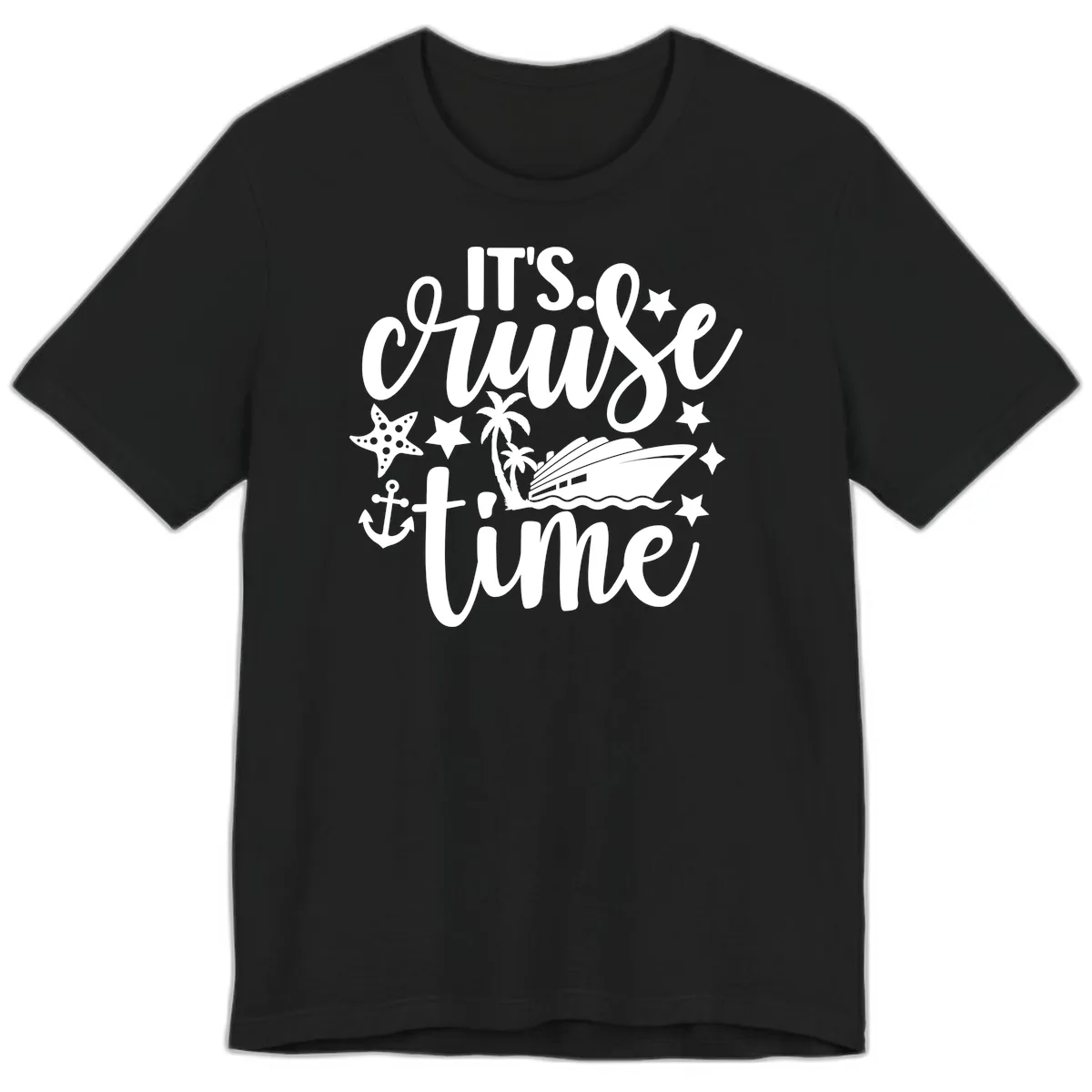 It's Cruise Time Nautical Design Premium T-Shirt in Black