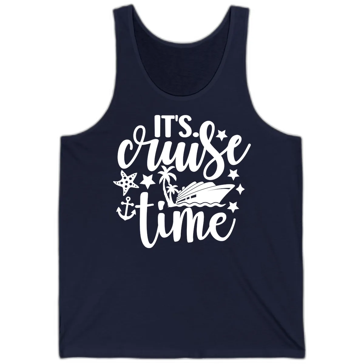 It's Cruise Time Nautical Design Tank in Navy