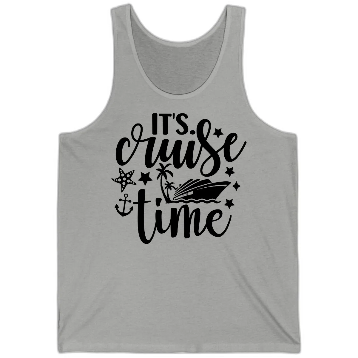 It's Cruise Time Nautical Design Tank in Athletic Heather