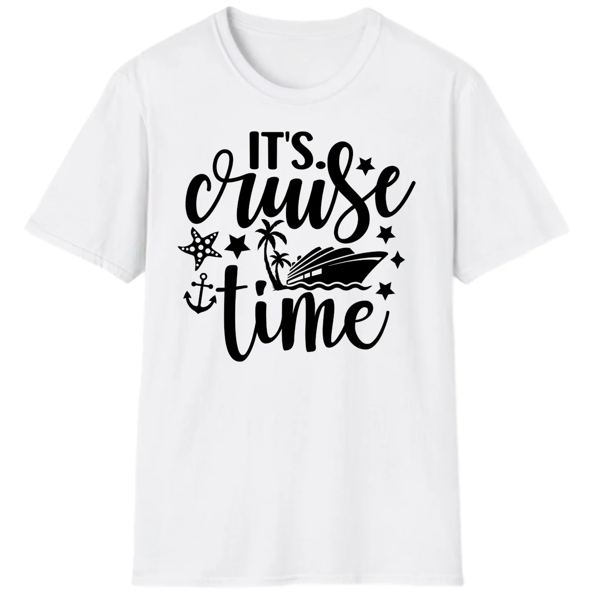 It's Cruise Time Nautical Design T-Shirt in White
