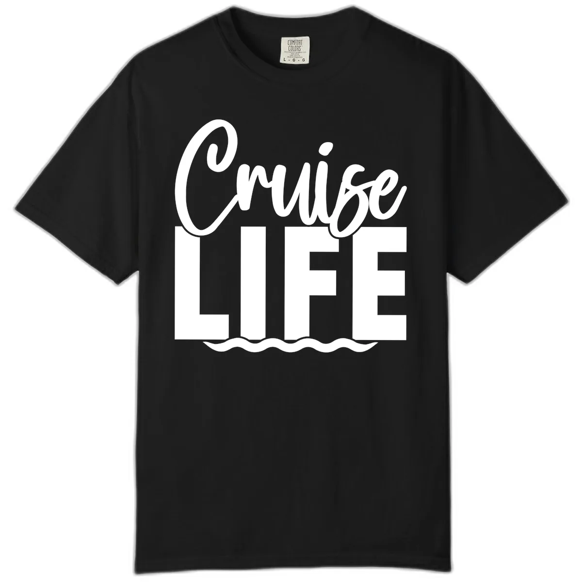 Cruise Life Waves Comfort Color in Black