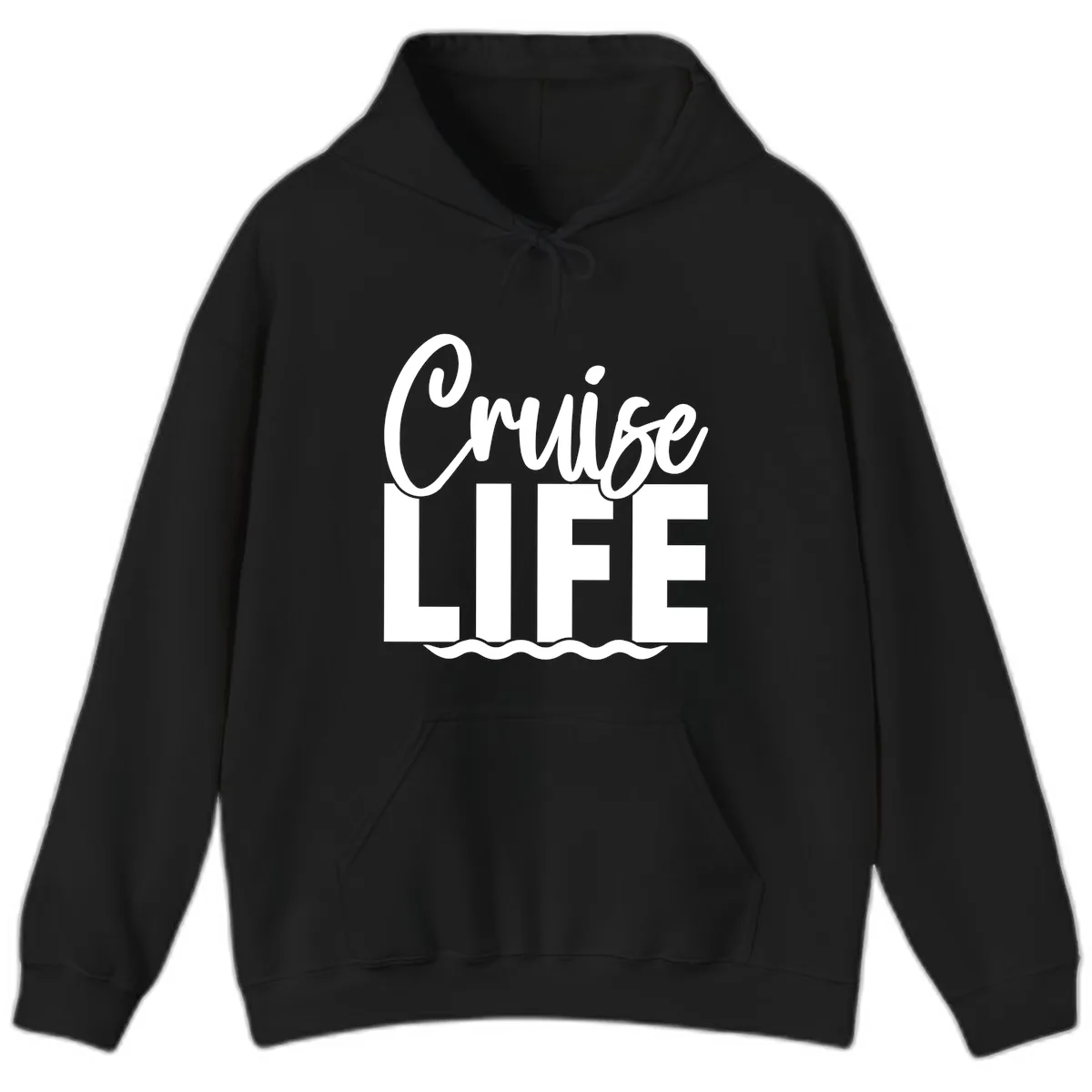 Cruise Life Waves Hoodie in Black