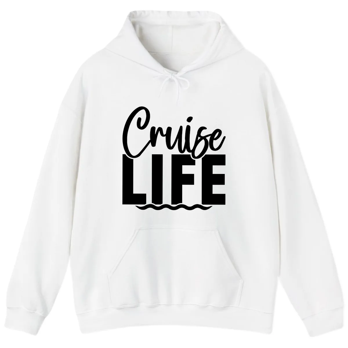 Cruise Life Waves Hoodie in White