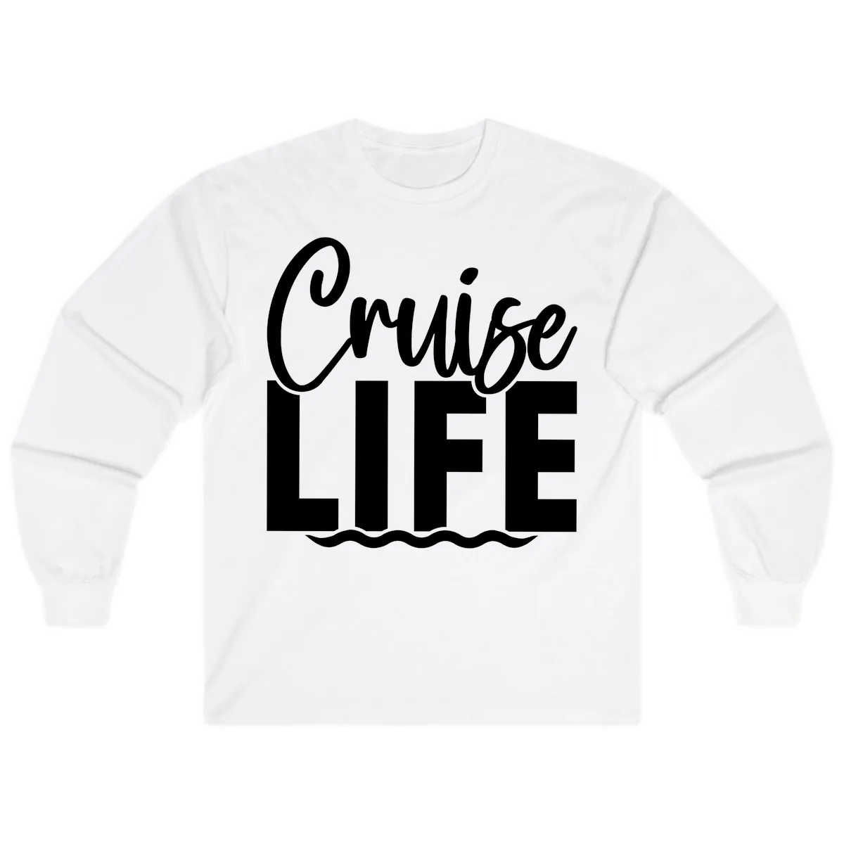Cruise Life Waves Long Sleeve in White