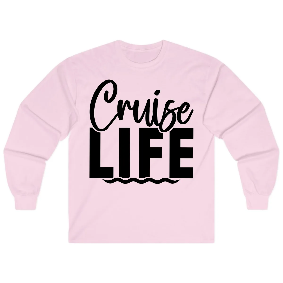 Cruise Life Waves Long Sleeve in Light Pink