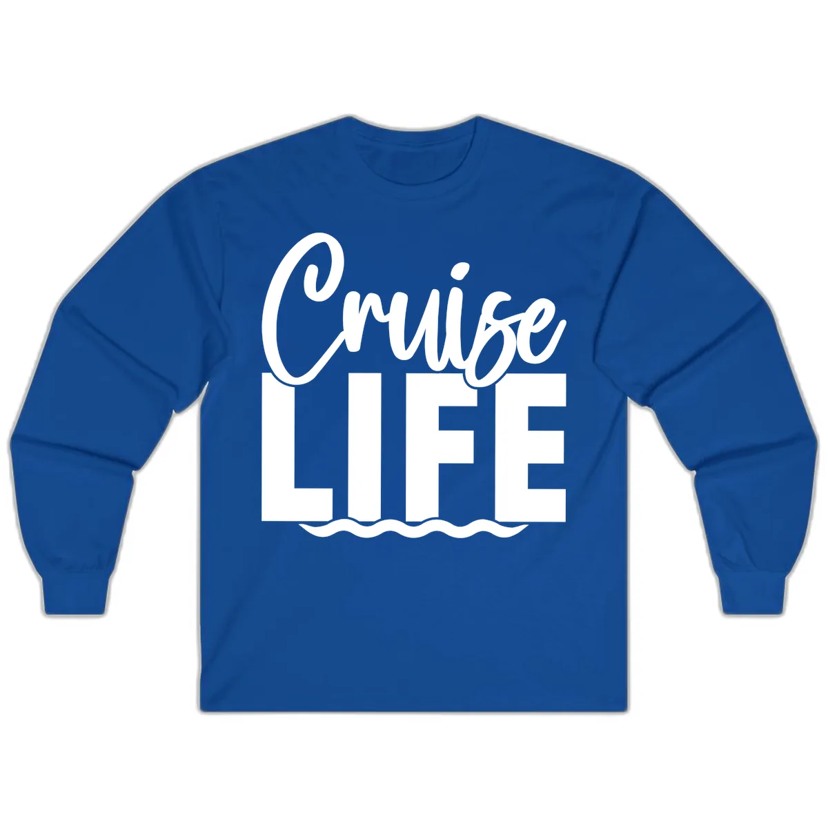 Cruise Life Waves Long Sleeve in Royal