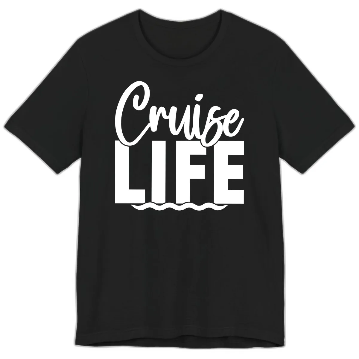 Cruise Life Waves Premium T-Shirt in Black