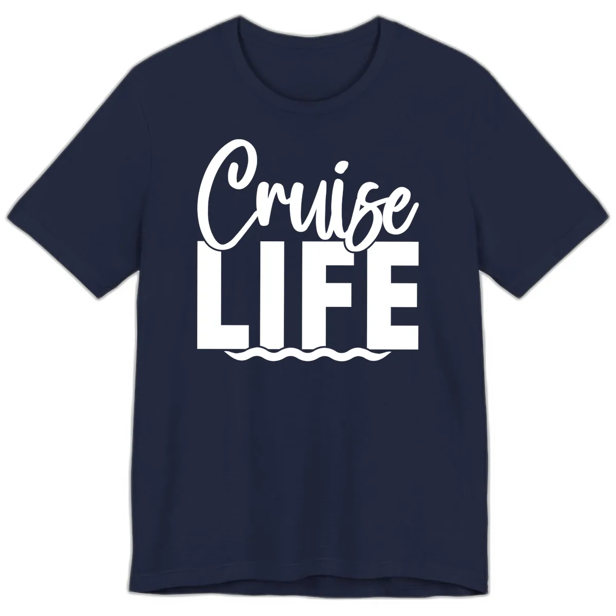 Cruise Life Waves Premium T-Shirt in Navy