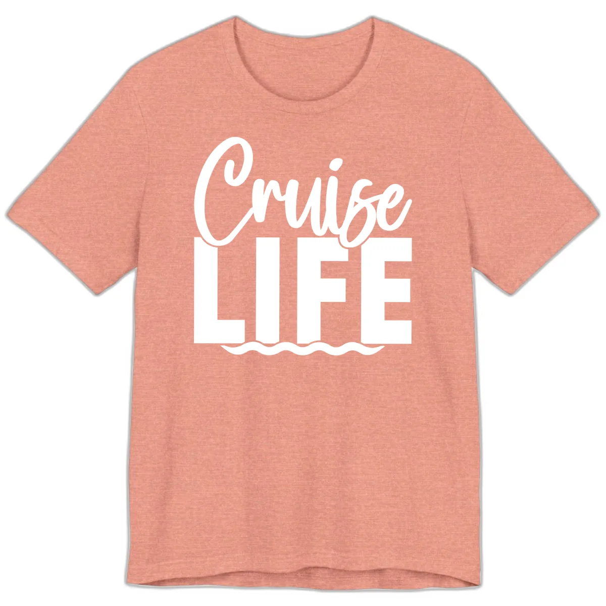 Cruise Life Waves Premium T-Shirt in Heather Sunset