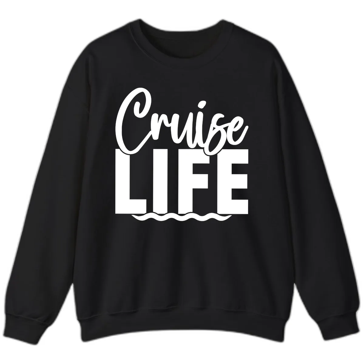 Cruise Life Waves Sweatshirt in Black
