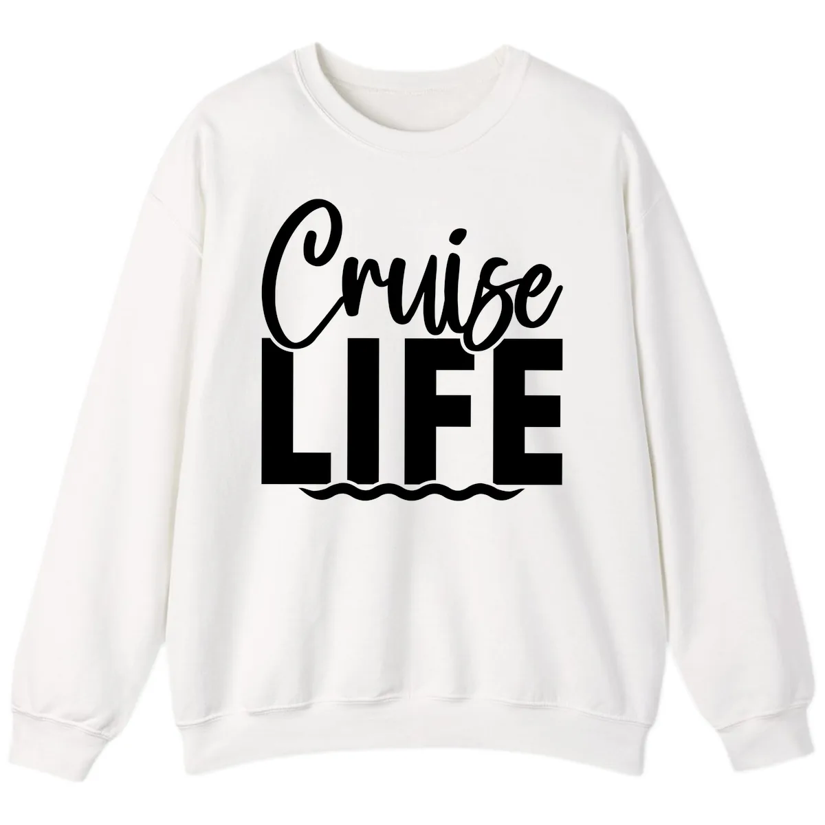Cruise Life Waves Sweatshirt in White