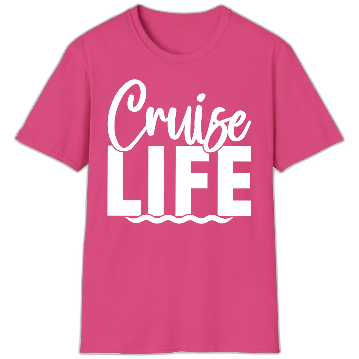 Cruise Life Waves T-Shirt in Heliconia