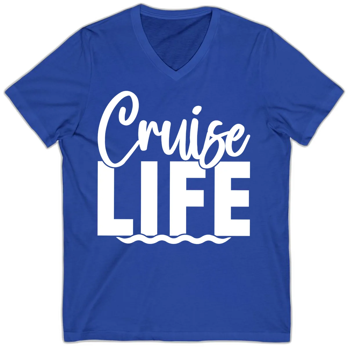 Cruise Life Waves V-Neck in True Royal