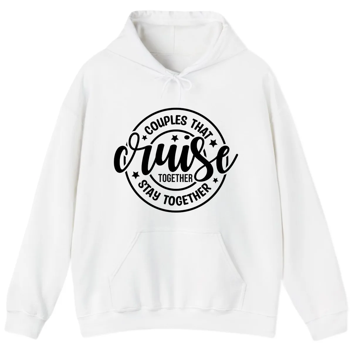 Couples That Cruise Together Hoodie in White