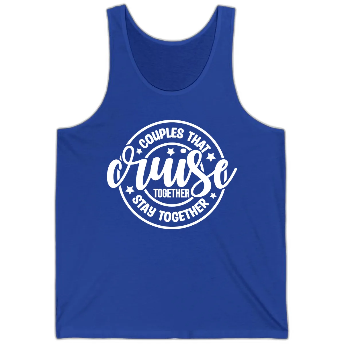 Couples That Cruise Together Tank in True Royal